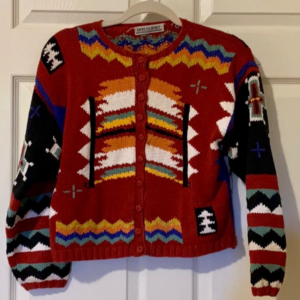 Worlds Apart Vintage Cardigan Sweater-S